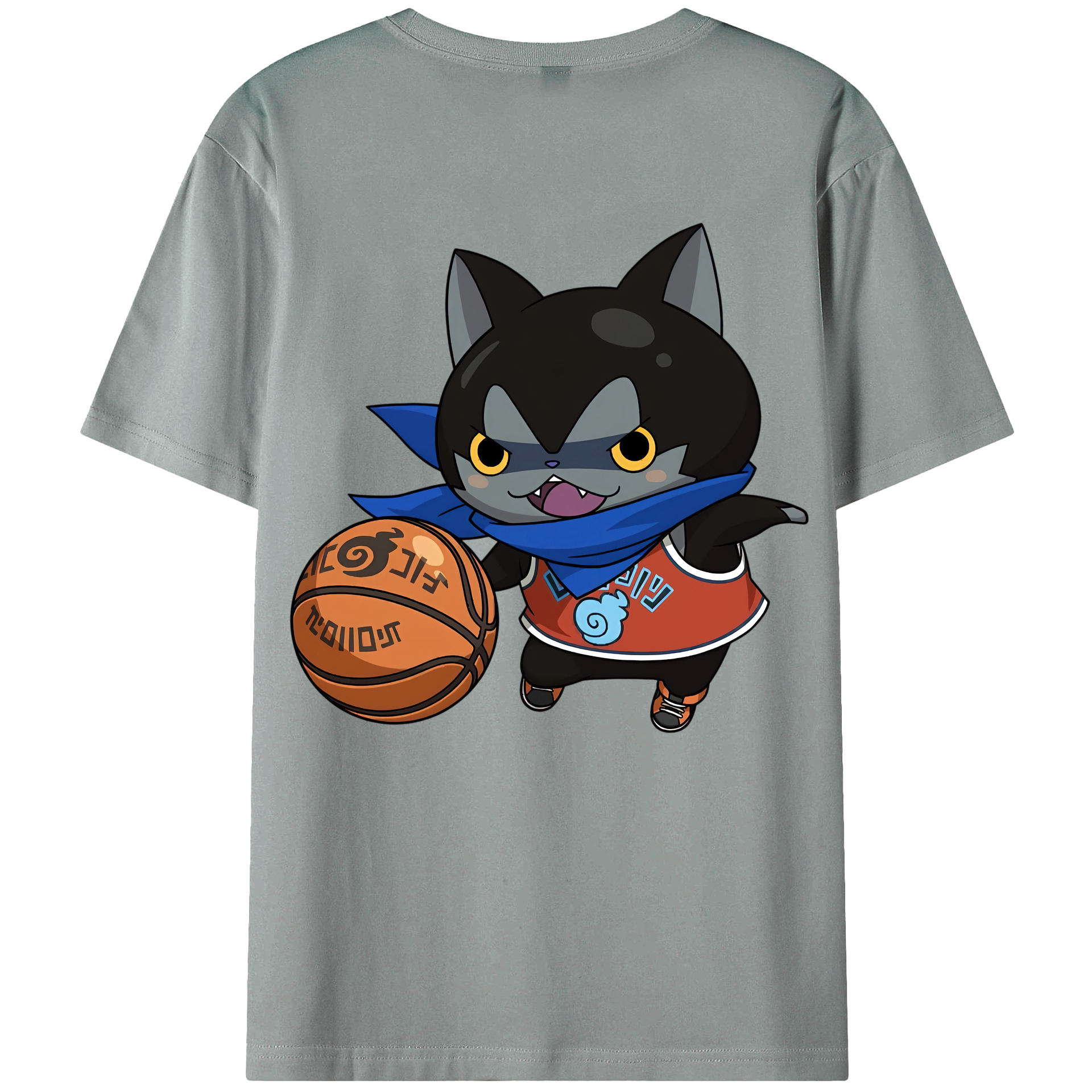 （画像用） 妖怪ウォッチ Yo-kai Watch 綿100％ メンズ半袖Tシャツ（バックプリント） 通気性